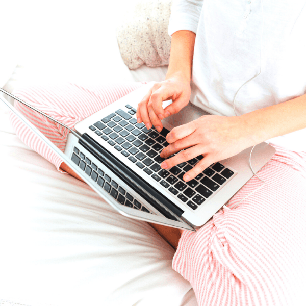 female on laptop